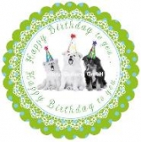 Postkarte Happy Birthday, Hunde